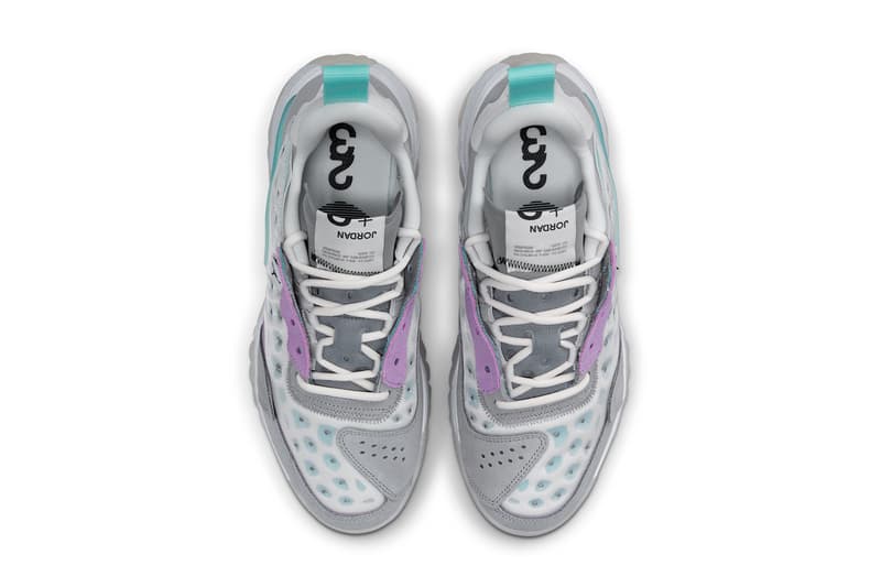 air michael jordan brand delta 2 platinum tint white particle dark smoke grey purple aqua fog infinite lilac CV8121 002 101 official release date info photos price store list buying guide