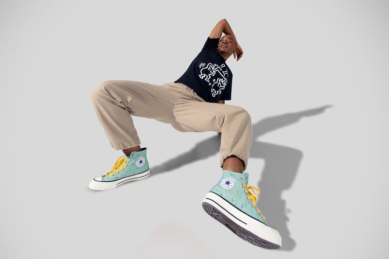 Keith Haring x Converse Collaboration Collection Chuck Taylor All Star 70 Pro Leather Run Star Hike Release Information Foundation AIDS Charity New York City Subway Side Walk Artwork Pop Art Graffiti Design Collab Drop Date
