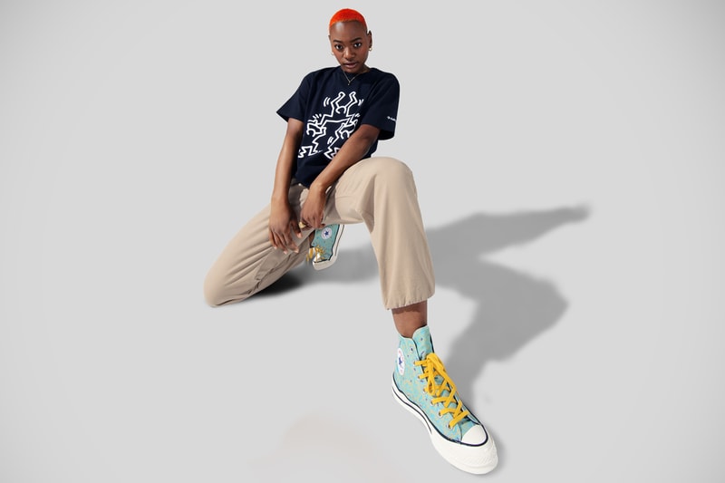 Keith Haring x Converse Collaboration Collection Chuck Taylor All Star 70 Pro Leather Run Star Hike Release Information Foundation AIDS Charity New York City Subway Side Walk Artwork Pop Art Graffiti Design Collab Drop Date 
