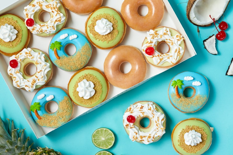 Krispy Kreme Is Bringing the Island Vibes With Latest Piña Colada and Key Lime Donut Krispy Kreme Doughnut 