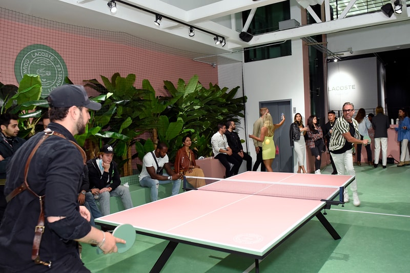 tennis sport country club melrose place los angeles ping pong tabel pink green core collection retail concept
