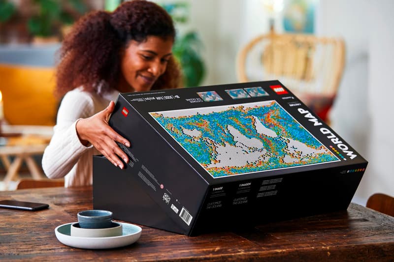 LEGO Art 11,695-Piece World Map Wanderlusters Torbjørn C. Pedersen audio coffee table books design art blocks travel Wanderlust