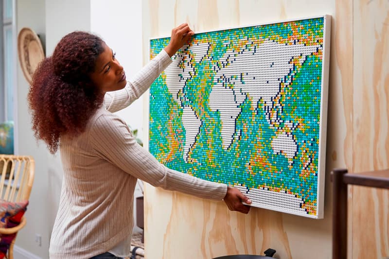 LEGO Art 11,695-Piece World Map Wanderlusters Torbjørn C. Pedersen audio coffee table books design art blocks travel Wanderlust 