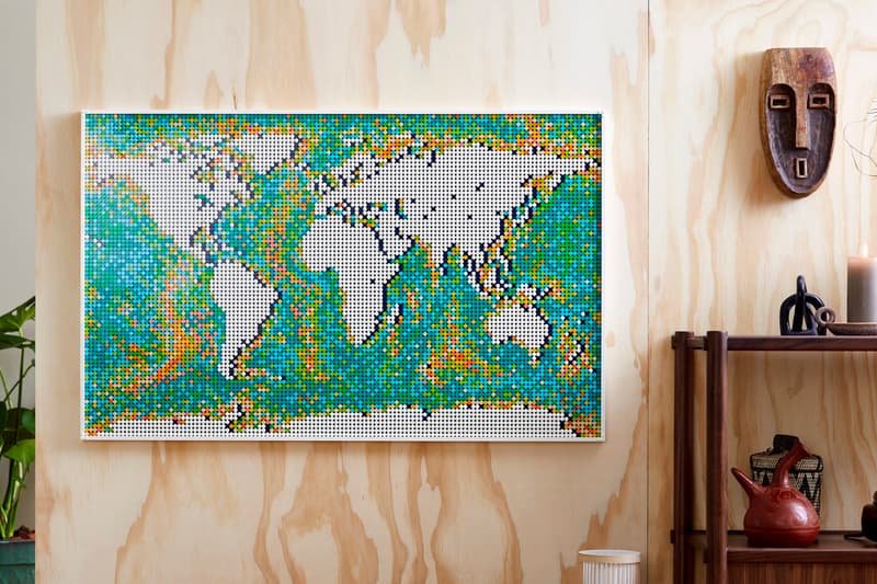 LEGO Art 11,695-Piece World Map Wanderlusters Torbjørn C. Pedersen audio coffee table books design art blocks travel Wanderlust 