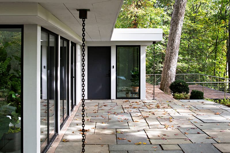 Lichten Architect Remodels Midcentury Home for Art-Collecting Client Midcentury Modern Residential Pavilion houses Connecticut Richard Serra Paula Scher Damien Hirst Ai Weiwei Joan Miró.