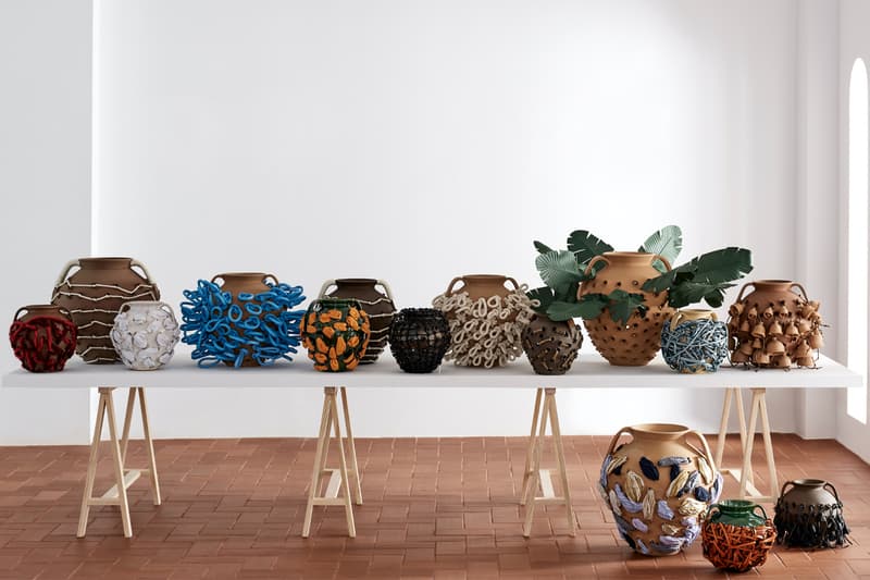 Latest LOEWE Weaves Collection Will Be Sold in Collaboration With Sotheby's accessories artisan crafted objects including artist-embellished Galician chestnut roasters, woven leather bags, baskets and accessories ark min chen laia arqueros Modern and Contemporary Art New York auctions fashion jonathan anderson jw anderson chestnut roasters