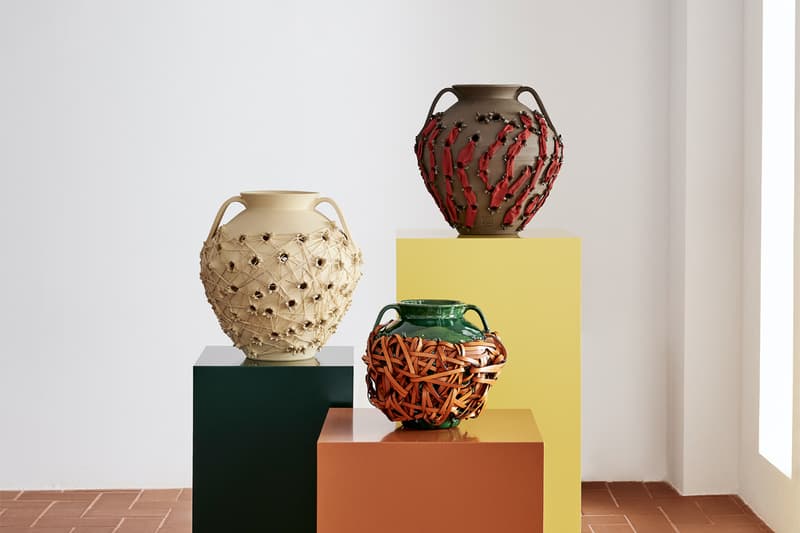 Latest LOEWE Weaves Collection Will Be Sold in Collaboration With Sotheby's accessories artisan crafted objects including artist-embellished Galician chestnut roasters, woven leather bags, baskets and accessories ark min chen laia arqueros Modern and Contemporary Art New York auctions fashion jonathan anderson jw anderson chestnut roasters