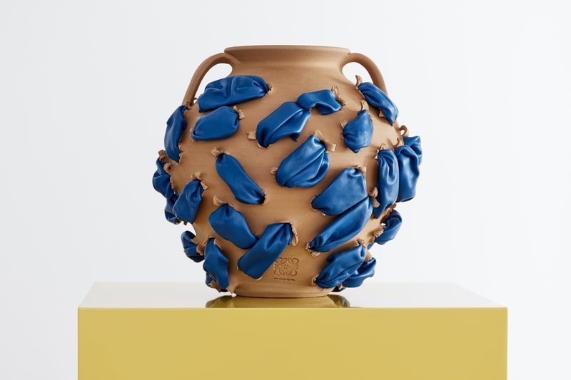 Latest LOEWE Weaves Collection Will Be Sold in Collaboration With Sotheby's accessories artisan crafted objects including artist-embellished Galician chestnut roasters, woven leather bags, baskets and accessories ark min chen laia arqueros Modern and Contemporary Art New York auctions fashion jonathan anderson jw anderson chestnut roasters