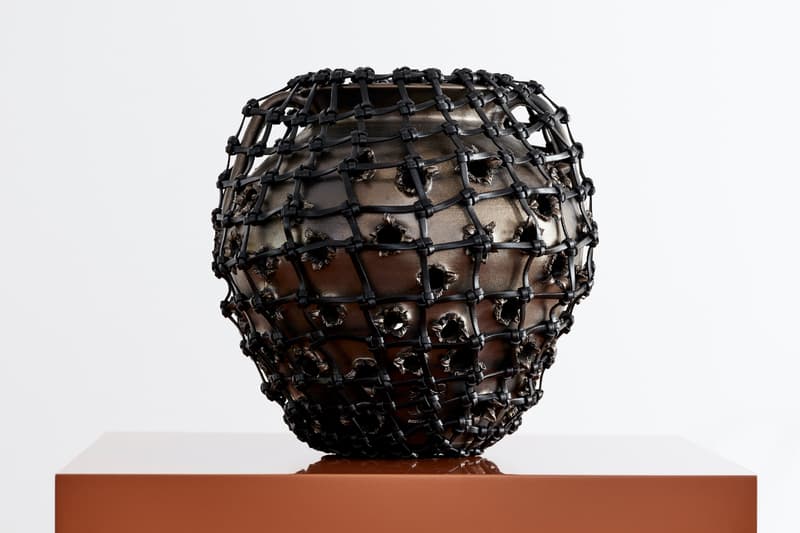 Latest LOEWE Weaves Collection Will Be Sold in Collaboration With Sotheby's accessories artisan crafted objects including artist-embellished Galician chestnut roasters, woven leather bags, baskets and accessories ark min chen laia arqueros Modern and Contemporary Art New York auctions fashion jonathan anderson jw anderson chestnut roasters