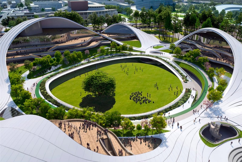 MAD Takes Inspiration From the Movements of the Wind for Jiaxing Civic Center's New Roof china beijing architecture yansong design contemporary yangtze river eastern china 
