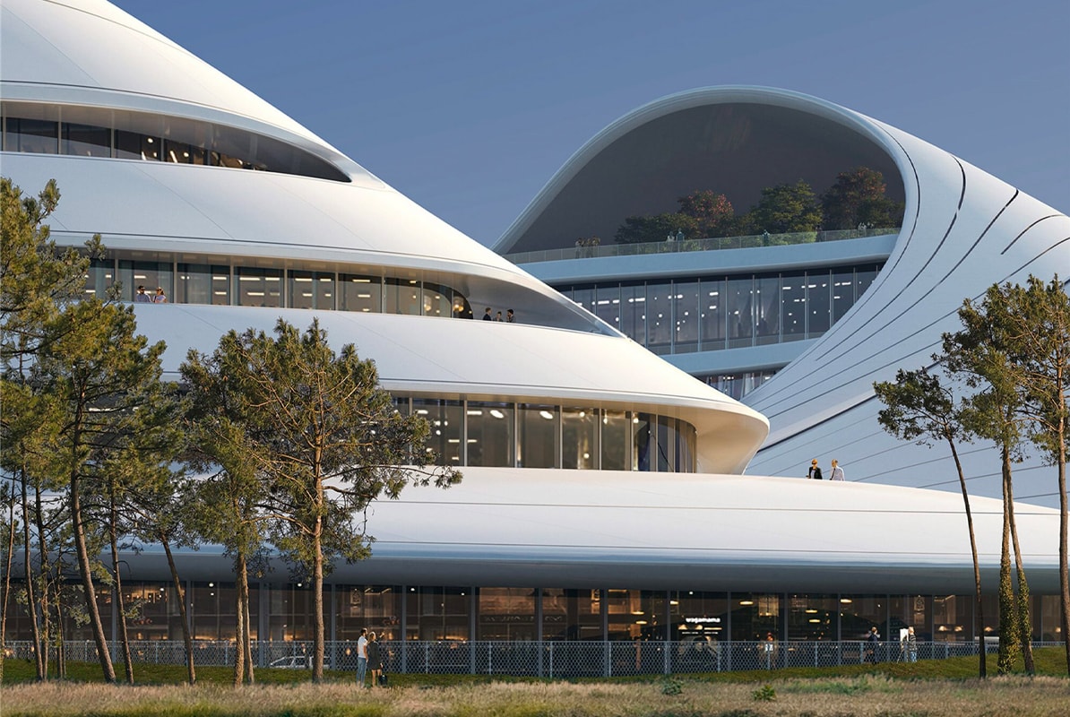 MAD Takes Inspiration From the Movements of the Wind for Jiaxing Civic Center's New Roof china beijing architecture yansong design contemporary yangtze river eastern china 