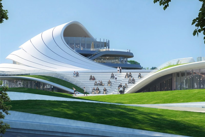 MAD Takes Inspiration From the Movements of the Wind for Jiaxing Civic Center's New Roof china beijing architecture yansong design contemporary yangtze river eastern china 