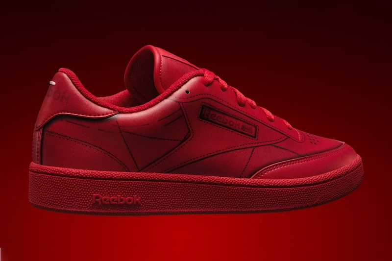 maison margiela reebok classic leather tabi toe club c gray red official release date info photos price store list buying guide