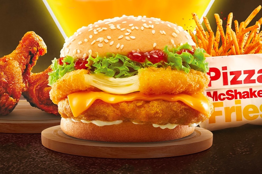 McDonald's Singapore Chick ‘N’ Cheese Sandwich Release Ha! Chicken Drumlets Pizza McShaker Fries Taste Review