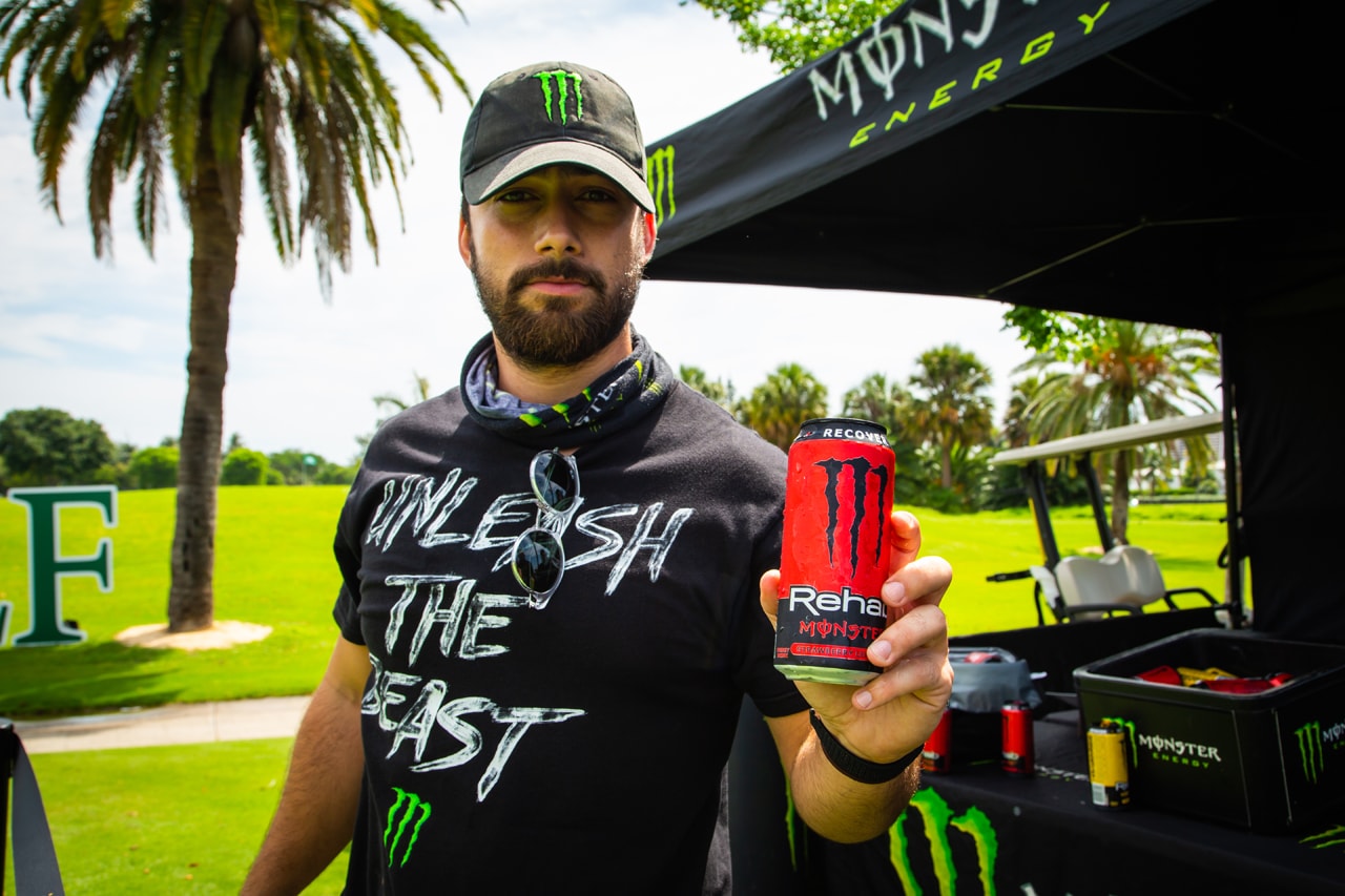 Monster "REFRESH + RECOVER + REVIVE" at HYPEGOLF Miami Free Energy Drinks Stall Booth Activation