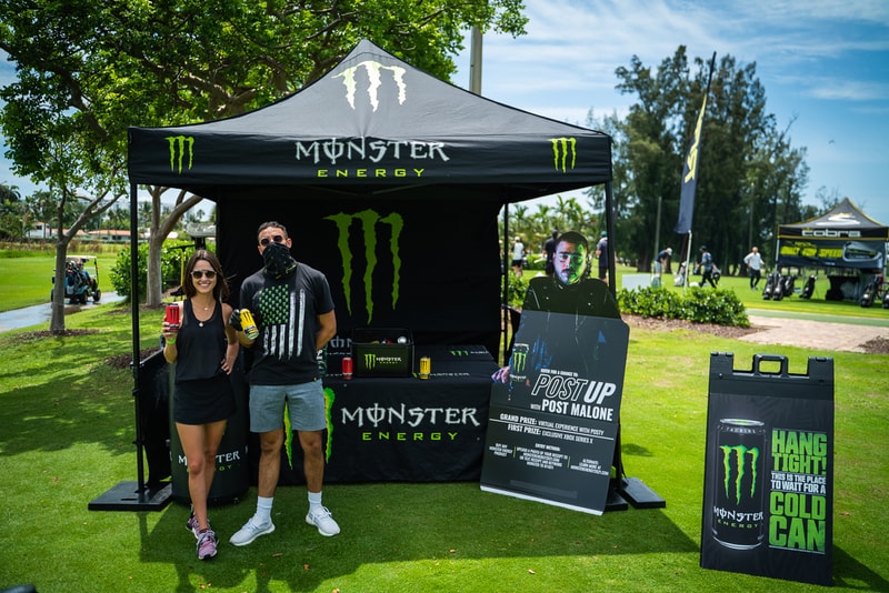 Monster "REFRESH + RECOVER + REVIVE" at HYPEGOLF Miami Free Energy Drinks Stall Booth Activation