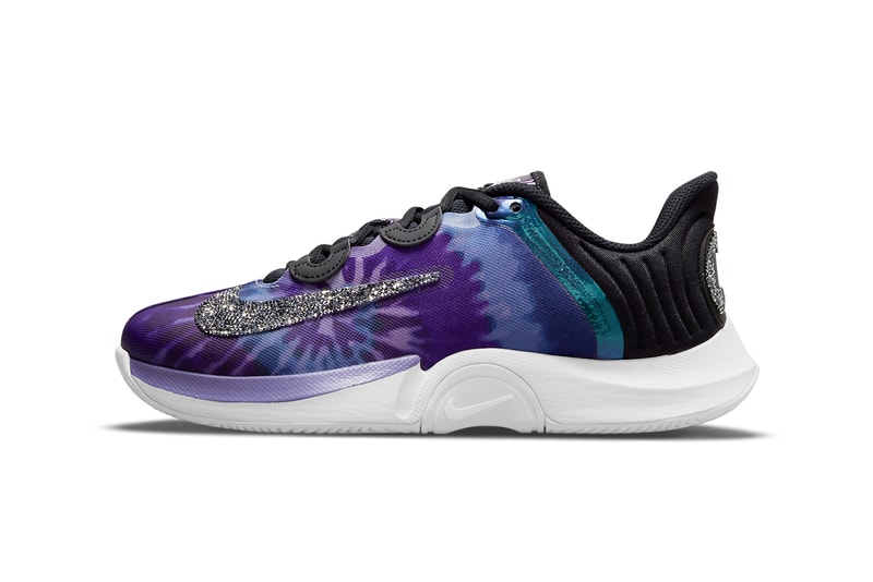 naomi osaka nike nikecourt air zoom gp turbo swarovski swoosh purple tie dye black dusty amethyst white dn0720 001 official release date info photos price store list buying guide