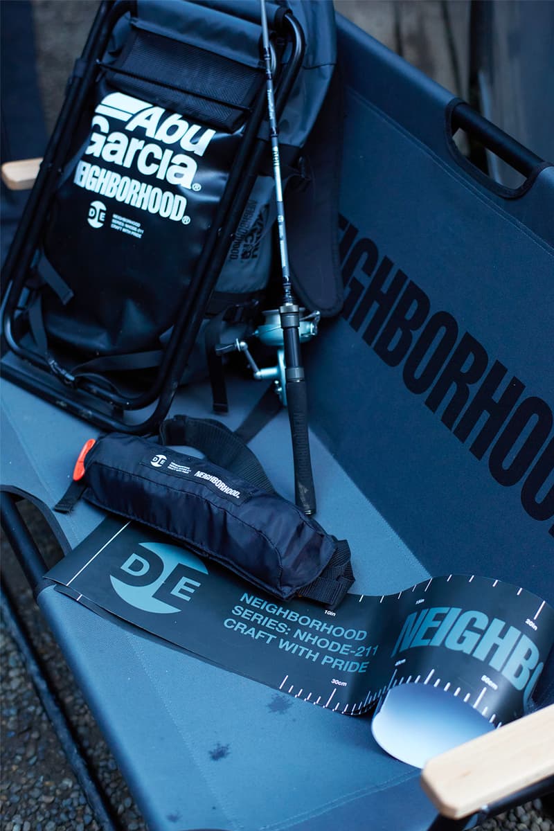 NEIGHBORHOOD SS21 Outdoors Fishing Gear outdoor fishing gear capsule belmont inavance abu-garcia bluestorm release Japan thermos