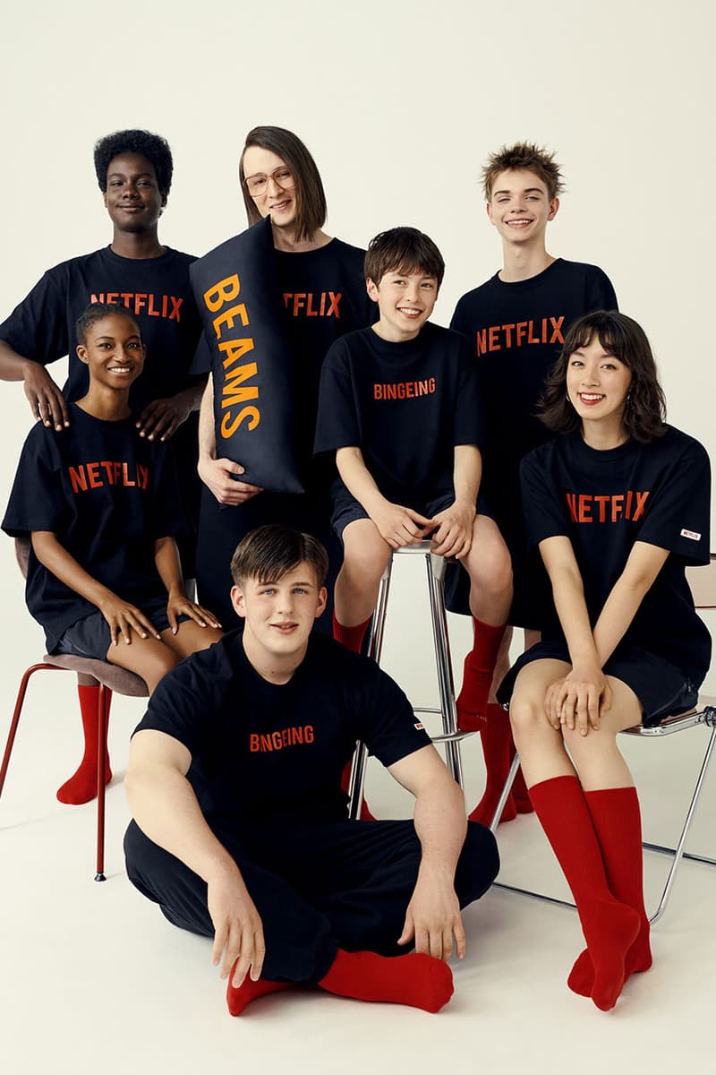 netflix beams 2021 collaboration merch menswear streetwear t shirts long sleeves accessories hats caps info