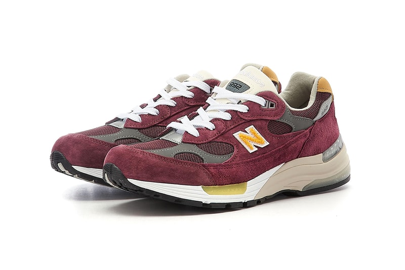 new balance 992 burgundy yellow m992ca release info date store list buying guide photos price 