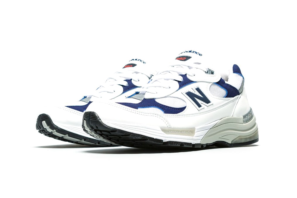 New Balance 992 "White/Navy" Pigskin Suede Leather Release Information First Look Clean Summer Sneakers Footwear Trainers For Sale m992ec Made in USA