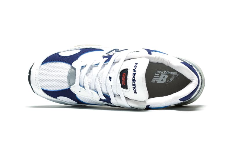 New Balance 992 "White/Navy" Pigskin Suede Leather Release Information First Look Clean Summer Sneakers Footwear Trainers For Sale m992ec Made in USA