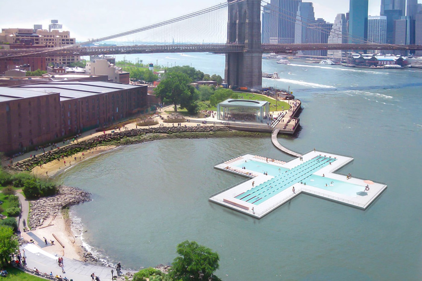 New York East River PlayLab Floating Swimming +Pool Proposal Approval