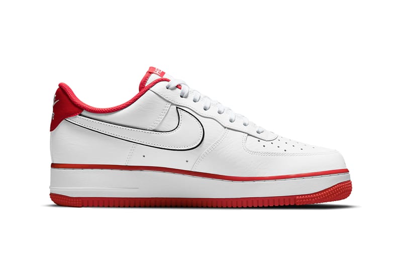 nike air force 1 red black and white