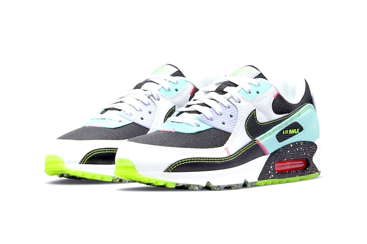 nike air max 90 exeter edition multi color dj5917 600 dj5922 001 menswear streetwear sneakers shoes runners trainers ss21 collection info