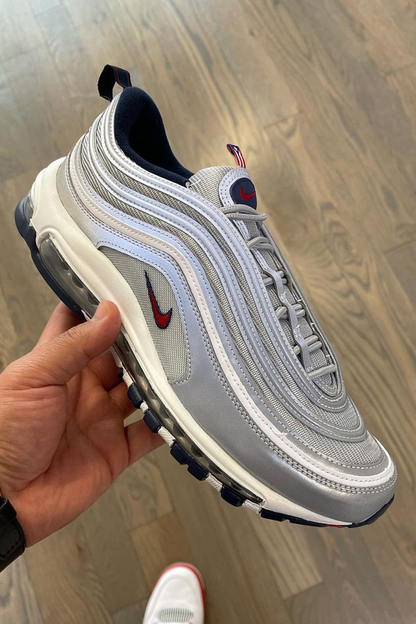 First Look: Supreme x Nike Air Max 96 'Silver Bullet' On Foot