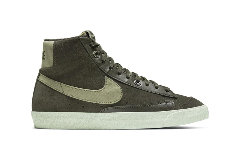 nike blazer mid 77 dh4271 300 light army olive menswear streetwear kicks shoes trainers runners spring summer 2021 collection ss21 info