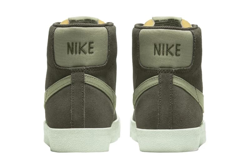 nike blazer mid 77 dh4271 300 light army olive menswear streetwear kicks shoes trainers runners spring summer 2021 collection ss21 info