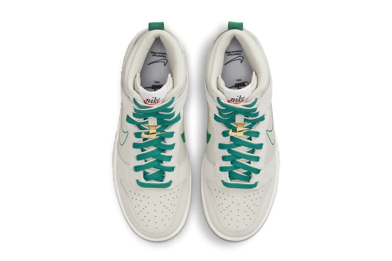 nike sportswear dunk high first use sail green dd0733 001 official release date info photos price store list buying guide