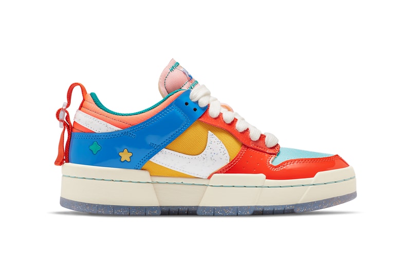nike sportswear dunk low disrupt kid at heart womens red orange blue pink teal DJ5063 414 official release date info photos price store list buying guide