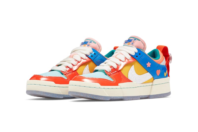 nike sportswear dunk low disrupt kid at heart womens red orange blue pink teal DJ5063 414 official release date info photos price store list buying guide