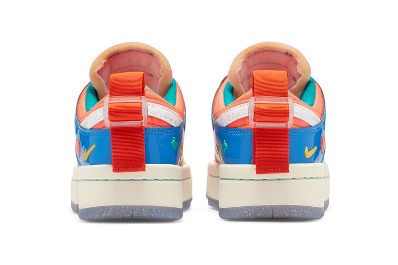 nike sportswear dunk low disrupt kid at heart womens red orange blue pink teal DJ5063 414 official release date info photos price store list buying guide