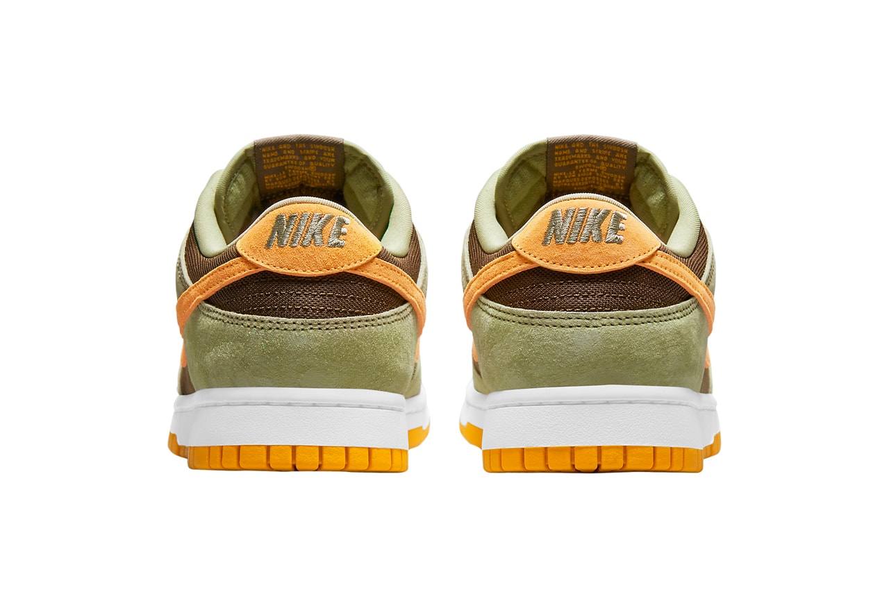 nike sportswear dunk low dusty olive pro gold brown white DH5360 300 official release date info photos price store list buying guide
