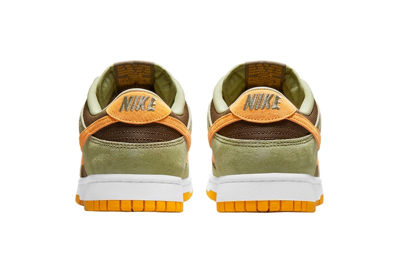 nike sportswear dunk low dusty olive pro gold brown white DH5360 300 official release date info photos price store list buying guide