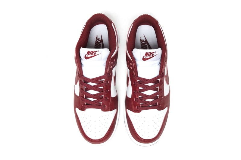 nike sportswear dunk low team red white burgundy womens official release date info photos price store list buying guide