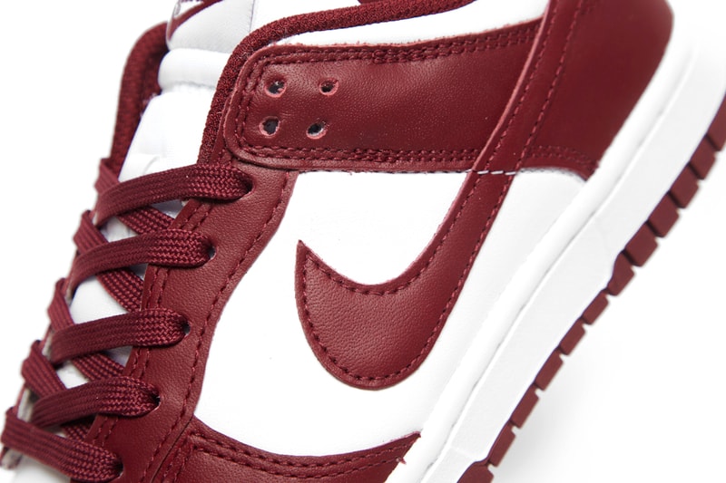 nike sportswear dunk low team red white burgundy womens official release date info photos price store list buying guide