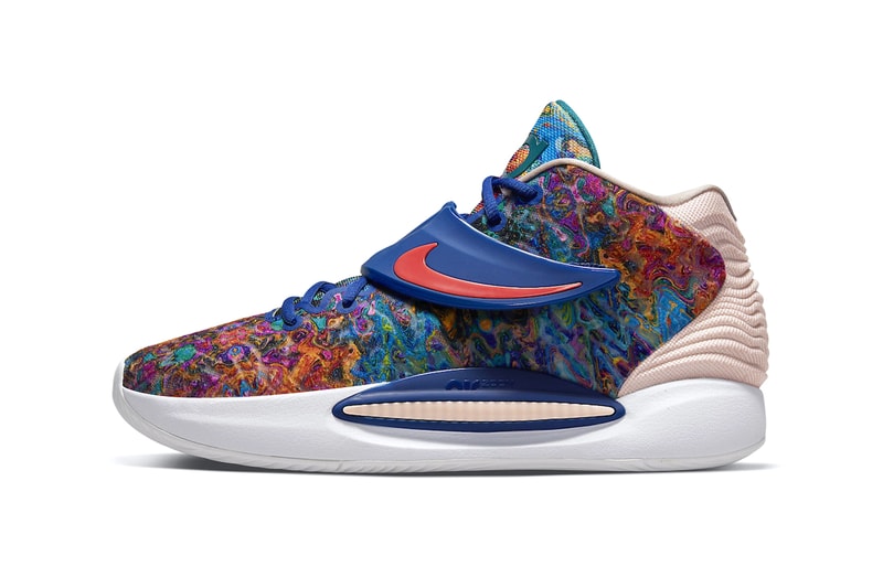 nike kd 14 deep royal blue pale coral cw3935 400 menswear streetwear kicks shoes sneakers runners trainers spring summer 2021 ss21 collection info
