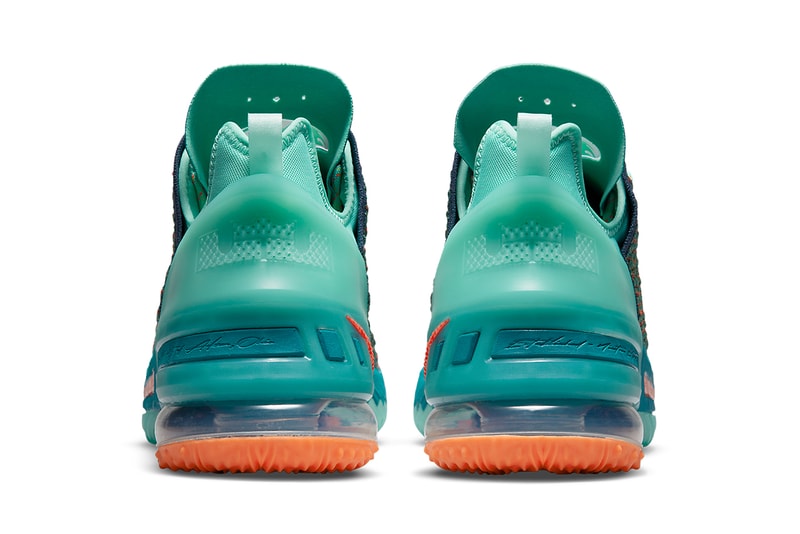 nike lebron 18 we are family lebron james family foundation teal orange CQ9283 300 release date info store list buying guide photos price 