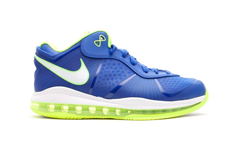 Nike LeBron 8 V2 Low Sprite 456849 401 blue green yellow menswear streetwear spring summer 2021 collection ss21 footwear shoes sneakers trainers runners kicks info