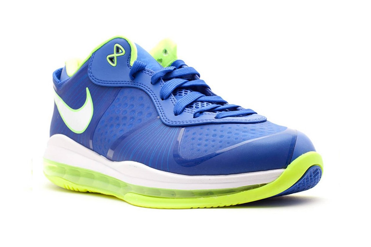 Nike LeBron 8 V2 Low Sprite 456849 401 blue green yellow menswear streetwear spring summer 2021 collection ss21 footwear shoes sneakers trainers runners kicks info