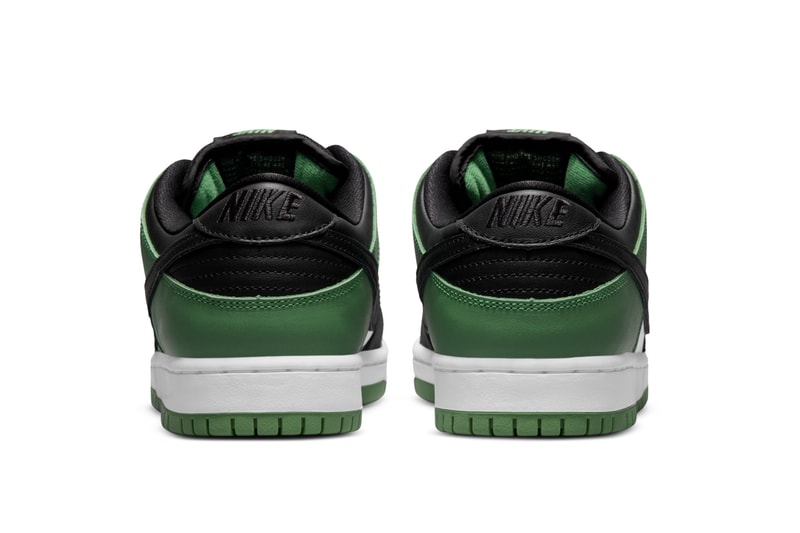 nike sb skateboarding dunk low classic green white black bq6817 302 official release date info photos price store list buying guide