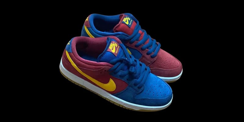 nike sb dunk low yellow and blue