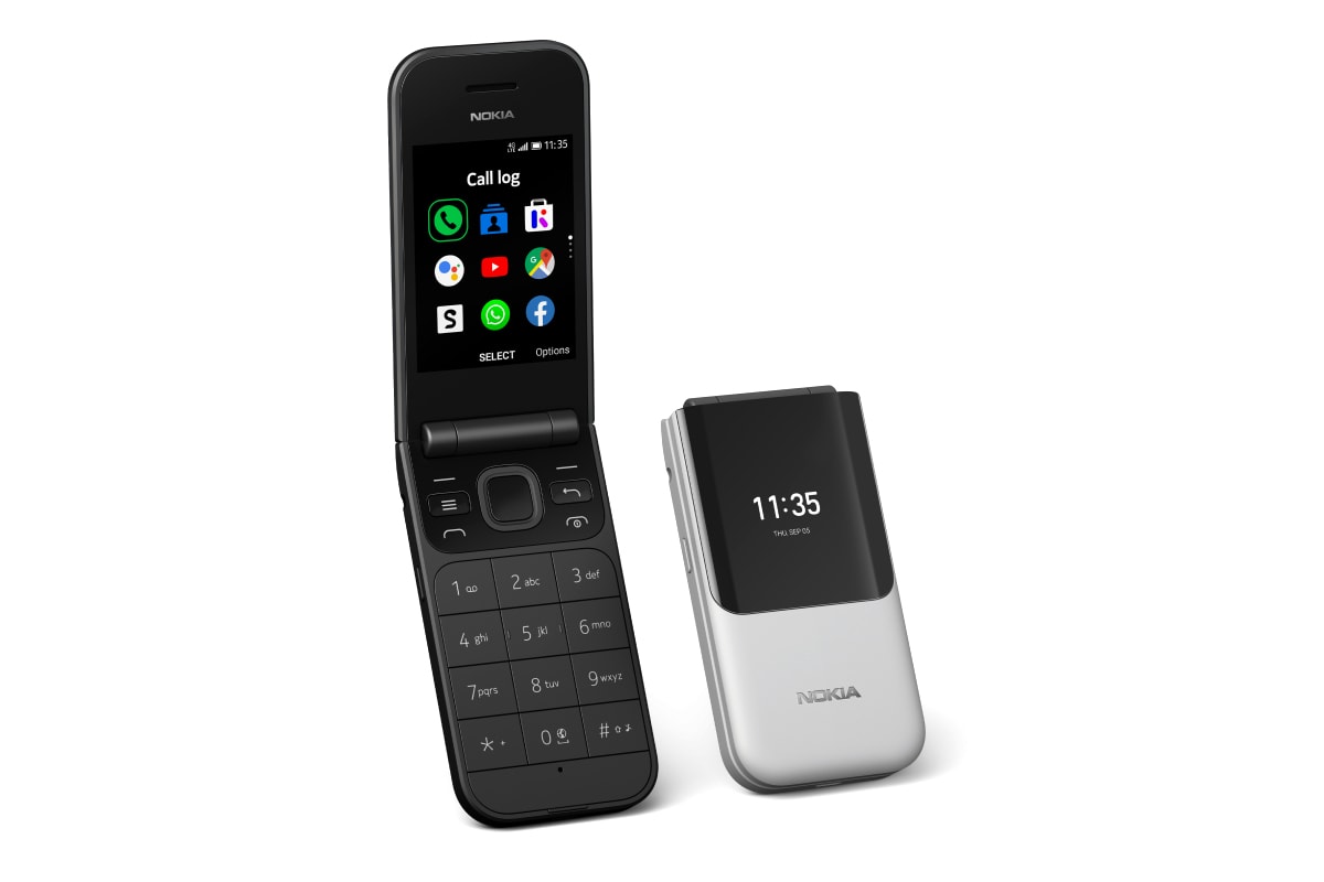 hmd nokia 2720 retro flip phone mobile united states of america us release availability google assistant 4G connectivity 