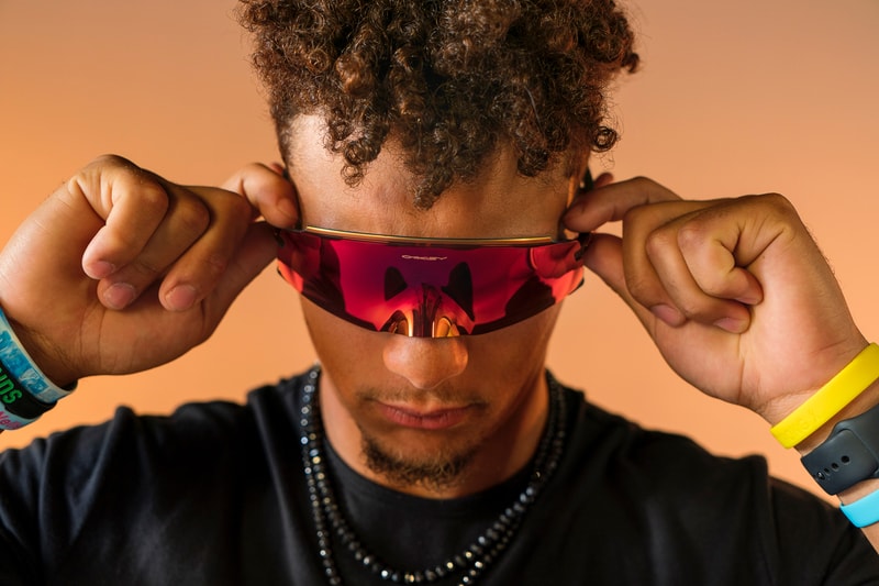 Patrick Mahomes, Mark Cavendish, Nigel Sylvester, and Joseph Newgarden High Definition Optics Research and Development frameless eyewear precision optical product design field of vision and mask-like light feel light O-Matter™ frame Unobtainium® earsocks unboxing instagram reels video Prizm™ lens technology superhero Team Oakley AR journey Caio Amato, Oakley's Global Brand Director