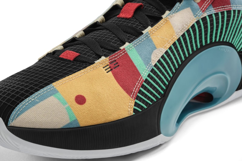 obi toppin new york knicks air michael jordan brand 35 low pe player edition courts black green blue red yellow official release date info photos price store list buying guide