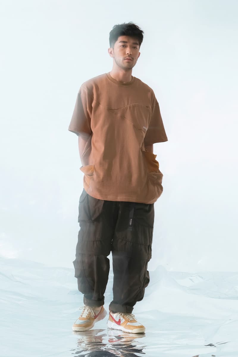 OCTOBOL STUDIO SS21 Collection Lookbook Hong Kong streetwear summer paneled pocket T-shirt twisted seam zip-off pants black grey khaki green